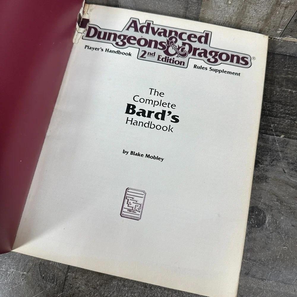 Advanced Dungeons and Dragons Complete Bard's Handbook 2nd Edition AD&D